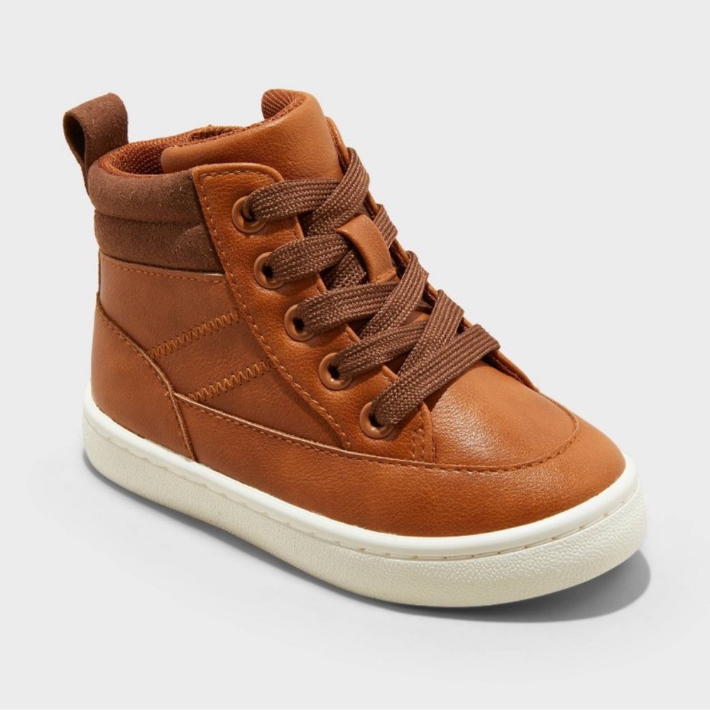 Toddler Boys Fenix High Top Sneaker Boot- Cat & Jack Cognac